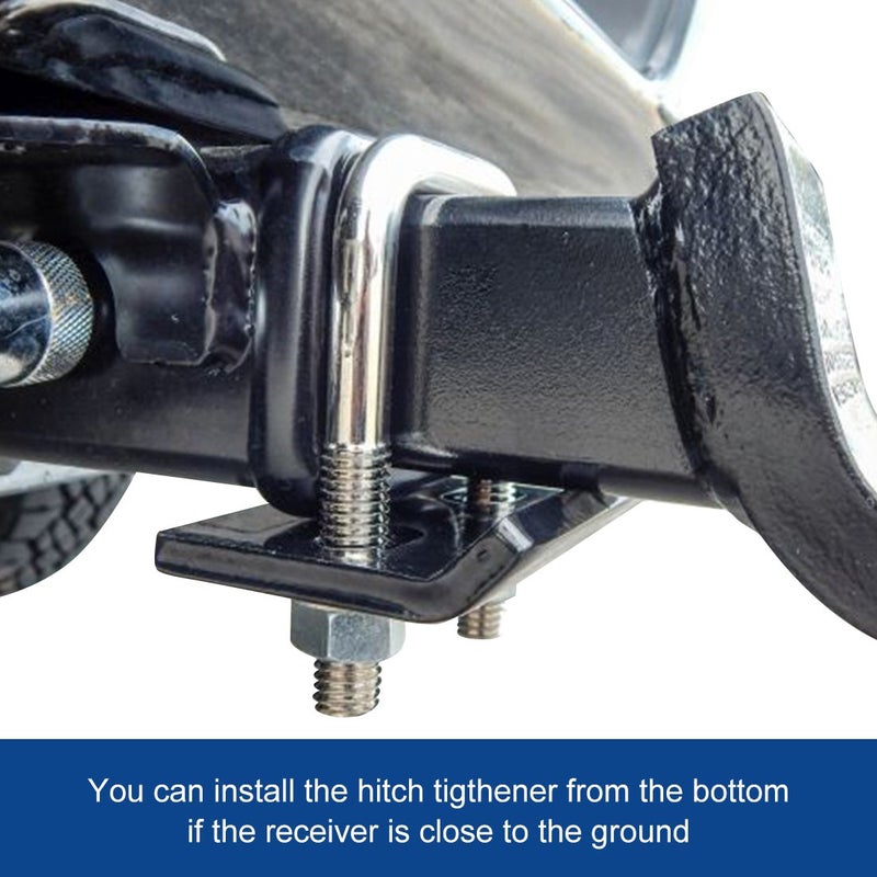 CZC AUTO Hitch Tightener شديد التحمل ومضاد للخشخشة لوصلات 1.25 بوصة و2 بوصة تقلل الحركة من حامل البضائع وحامل الدراجة ومقطورة الكرة وخالي من الصدأ (عبوة واحدة من الفولاذ الكربوني) - Image 3